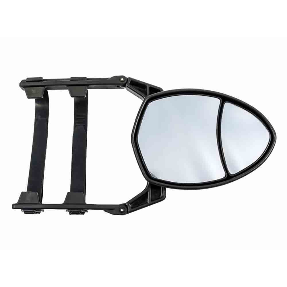 Clamp-On, Dual-View, 8 Inch x 5-1/2 Inch Towing Mirror