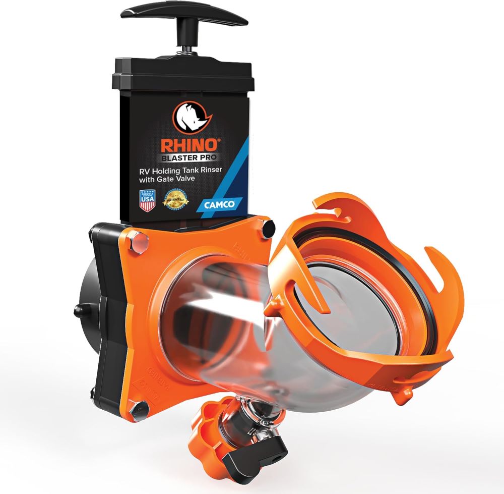 Camco Rhino Blaster RV Tank Rinser with Gate Valve & Backflow Preventer