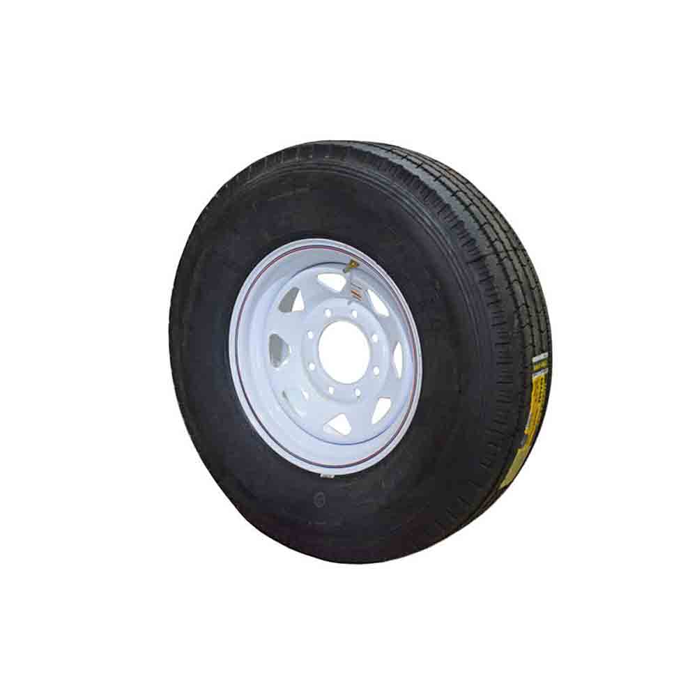 16 inch Trailer Tire and Spoked Wheel Assembly