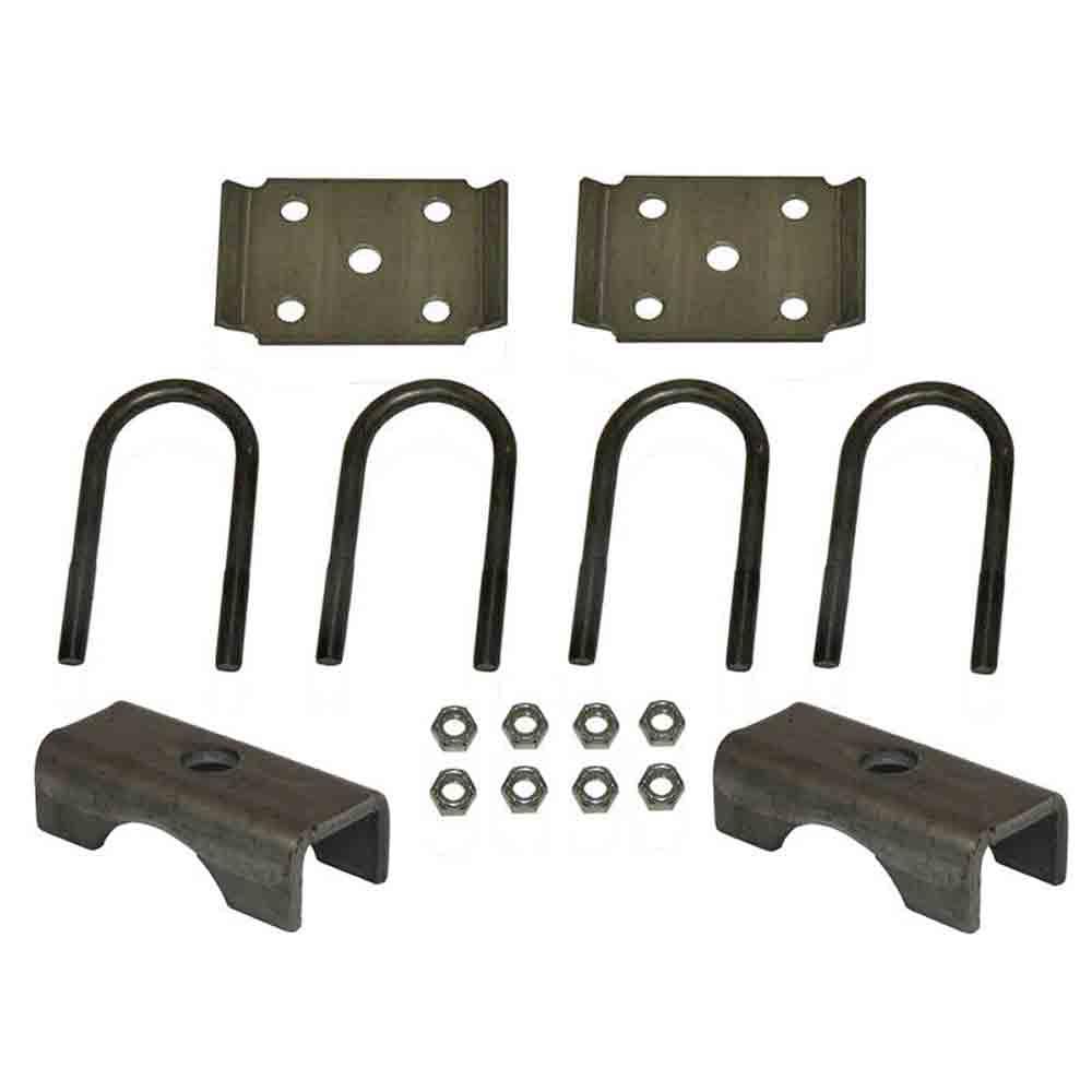 U-Bolt Mounting Kit for 3,500 Pound Axles with 2-3/8 Inch Round Tube