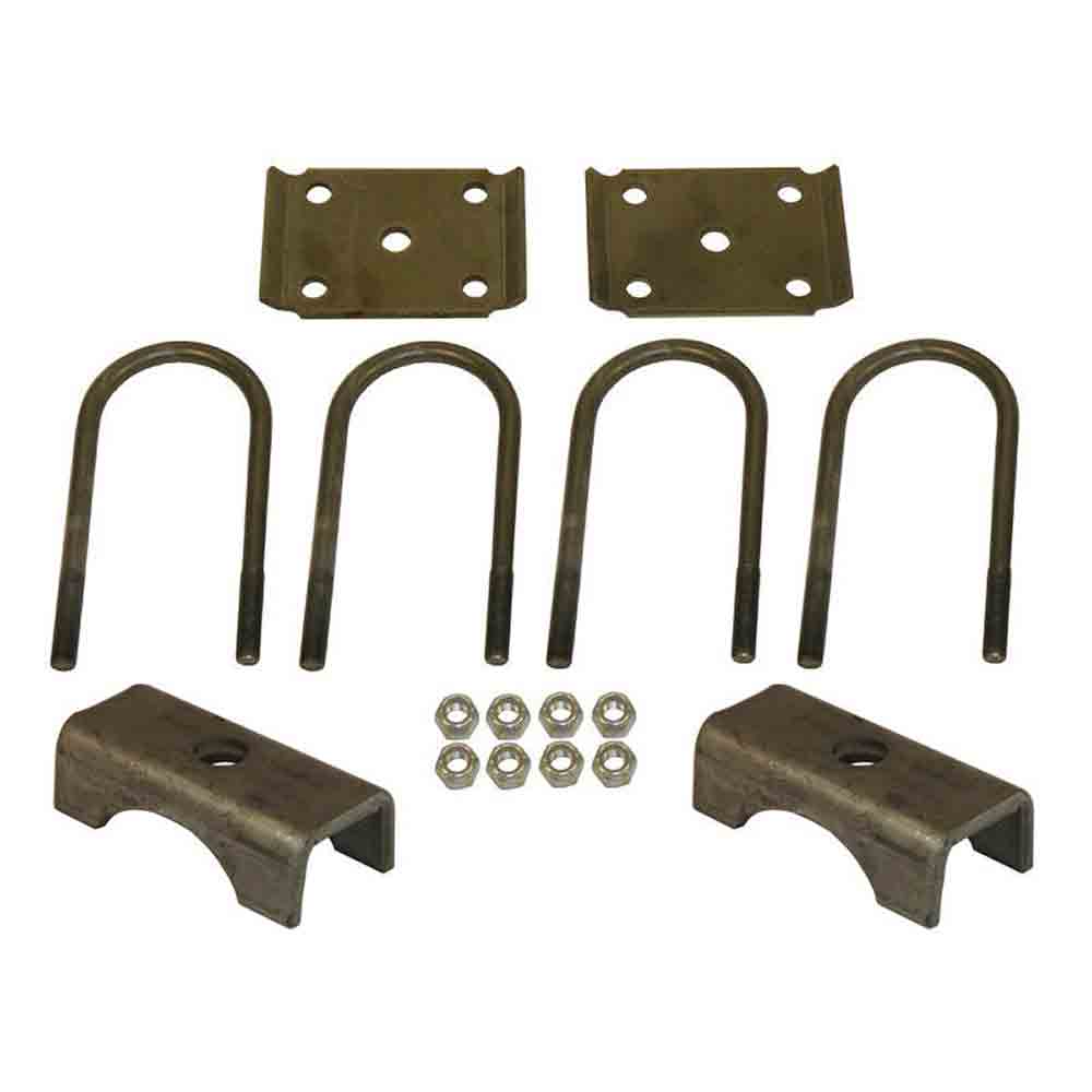 U-Bolt Mounting Kit for 6,000 lb / 7,000 lb Axles with 3 Inch Round Tube Diameter