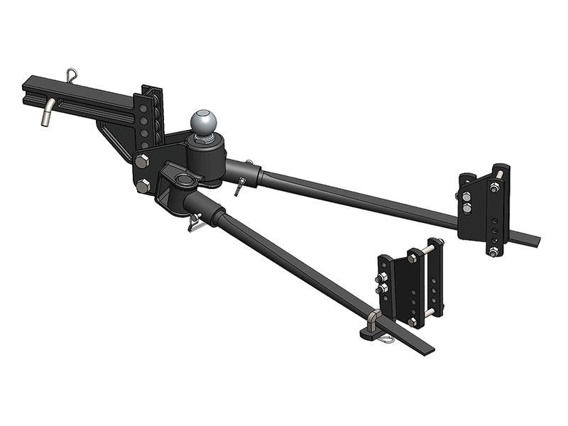 BXW0853 TrackPro Weight Distribution Hitch - 800 TW Standard Shank 7 Hole with Longer L-Brackets