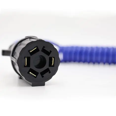 Blue Ox 7-Way To 4-Way Coiled Electrical Cable With Car 4-Way