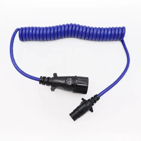 Blue Ox 7-Way To 4-Way Coiled Electrical Cable With Car 4-Way