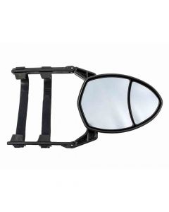 Clamp-On, Dual-View, 8 Inch x 5-1/2 Inch Towing Mirror