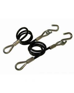 Vinyl Coated Coiled Safety Cables - Pair