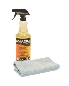 Bio-Kleen Amazing Cleaner - Biodegradable Vinyl, Leather, Fabric & Rubber Cleaner -  with Microfiber Towel