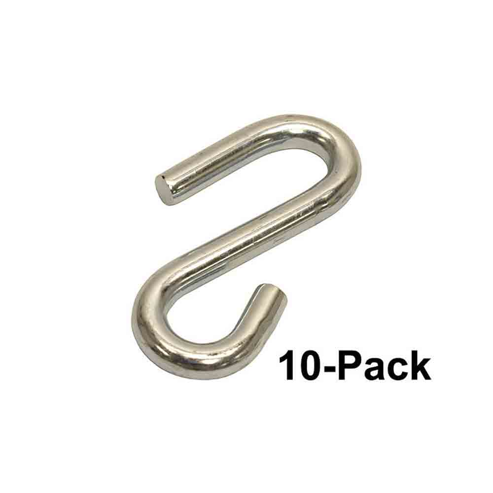10-Pack of 7/16 Inch Safety Chain S-Hook