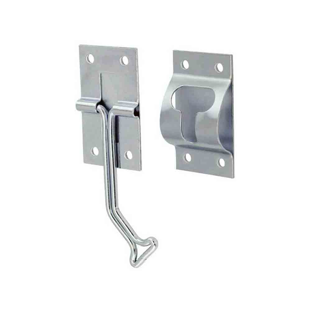 Zinc Plated Wire Door Holder with 4 Inch Arm