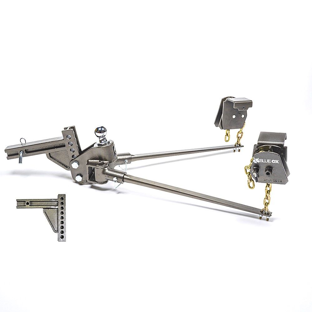 Blue Ox BXW0550-S SwayPro Weight Distributing Hitch 9 Hole Shank, 550 lbs. Tongue Wt, 5500 lbs. GTW , Fits 2 Inch Receiver Hitch