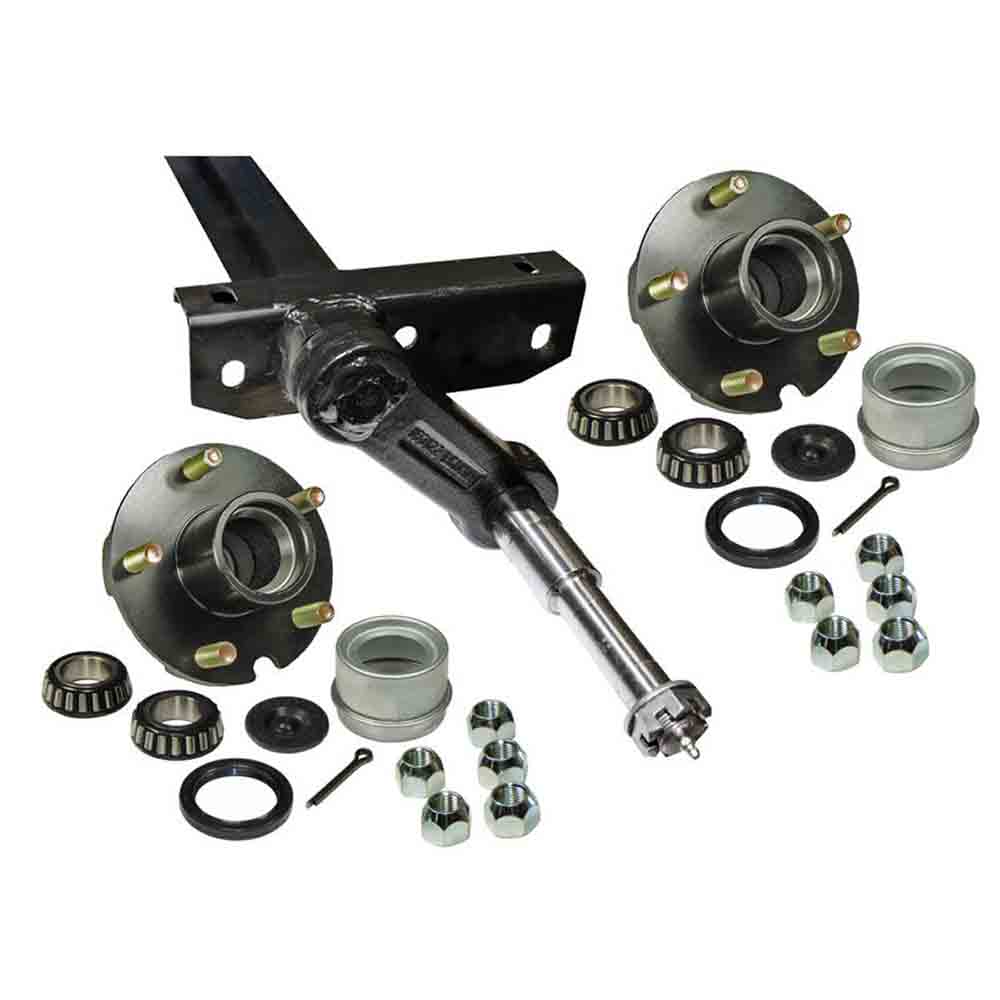 2,000 lb. Torsional Axle Assembly with 5-Bolt on 4-1/2 Inch Hubs