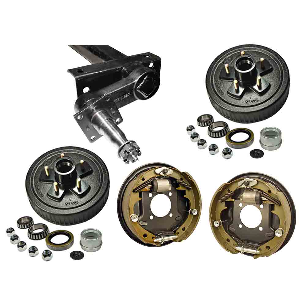 3,500 lb. Torsional Axle Assembly withHydraulic Brakes & 5-Bolt on 4-1/2 Inch Hub/Drums