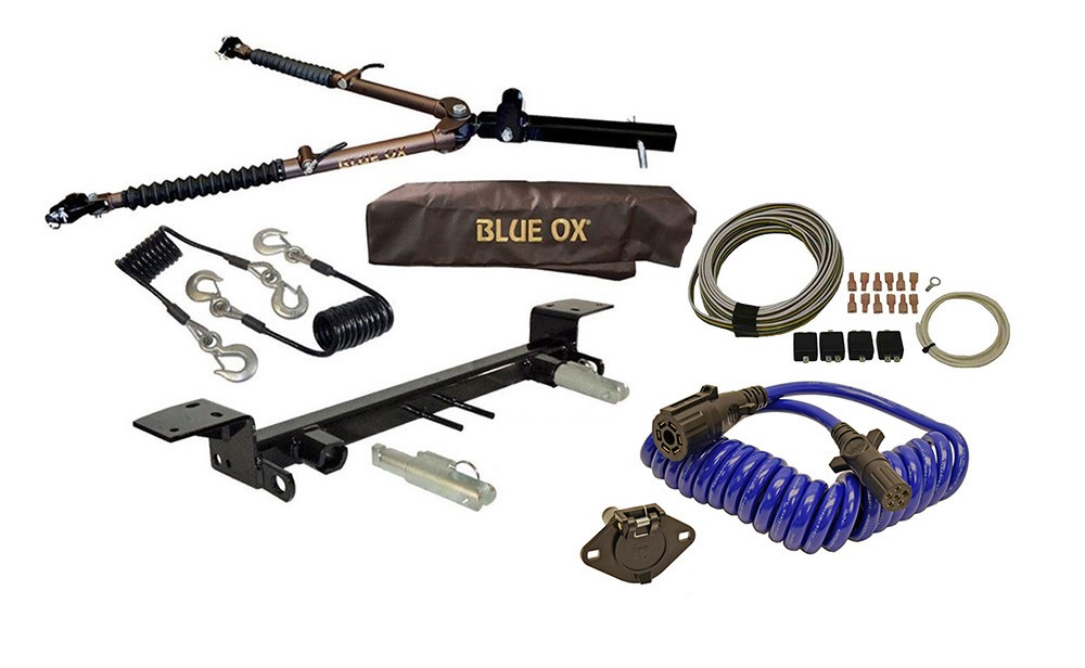 Blue Ox Avail Tow Bar (10,000 lbs. capacity) & Baseplate Combo fits Select Ford F-150 (Includes ACC, EcoBoost, Hybrid, & Shutters) (Includes Raptor) With Towed Vehicle Lights Wiring Kit