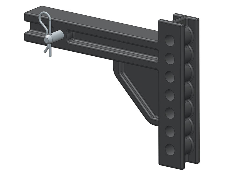 Blue Ox BXW4088 TrackPro Weight Distribution Shank fits 2 Inch Receiver - 7-Hole
